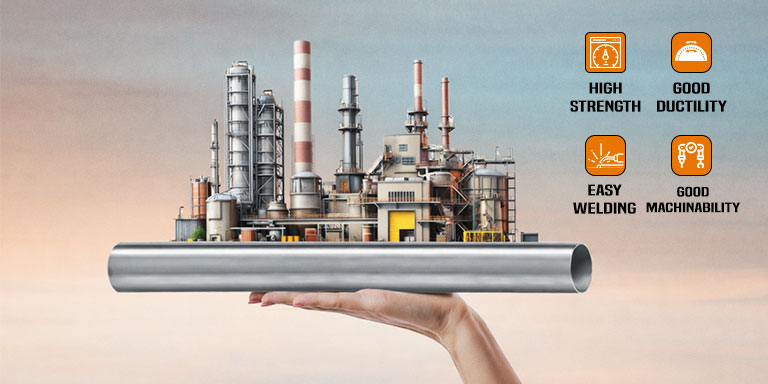 Quality — strength, ductility, welding and machinability